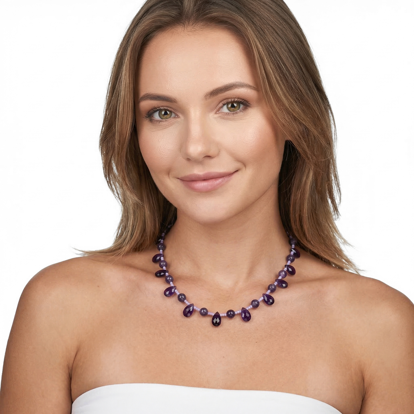 Amethyst Drop Kette