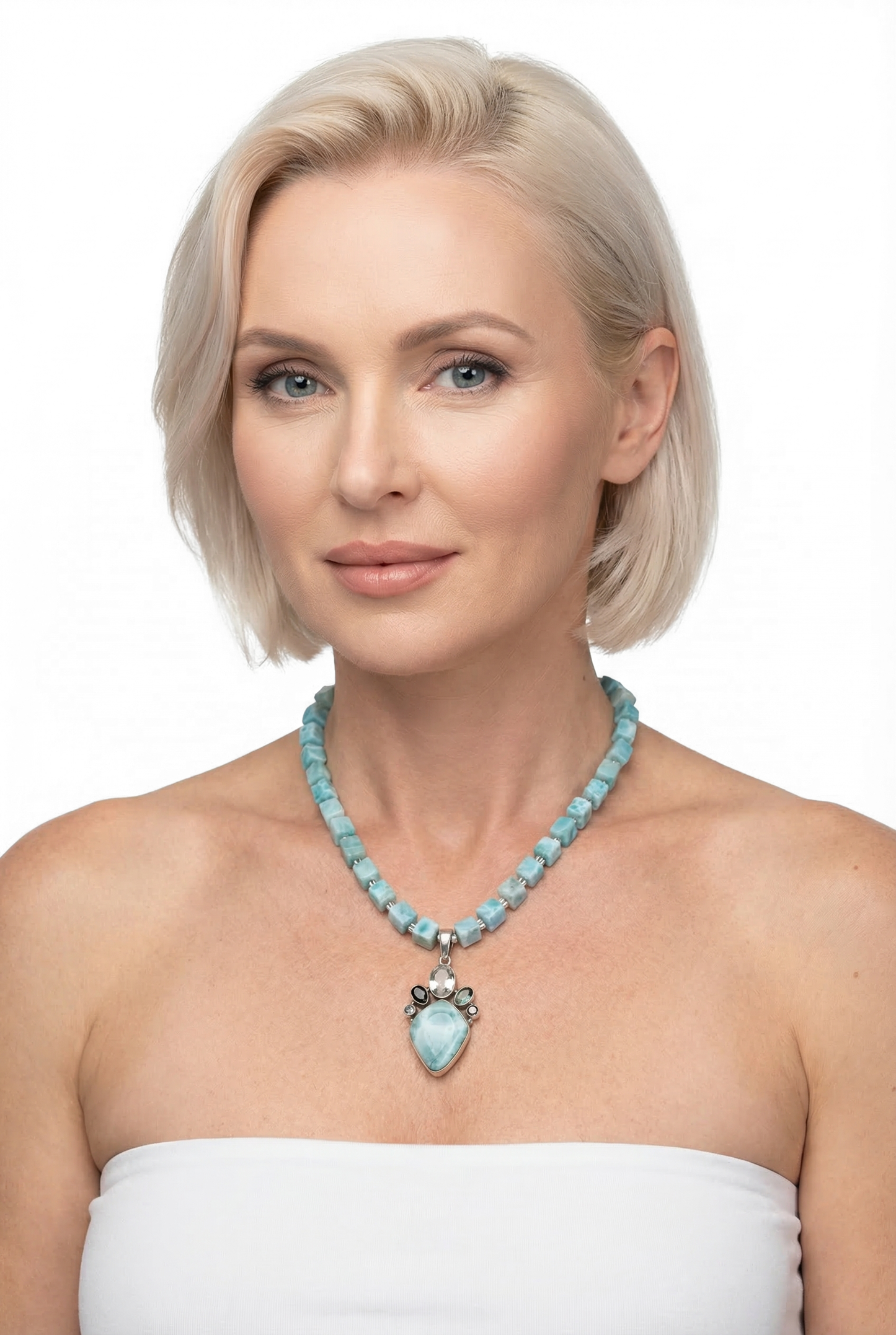 Larimar Statement Kette