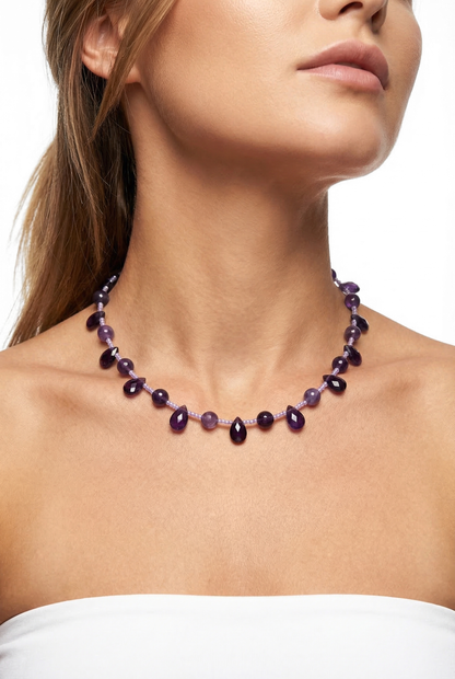 Amethyst Drop Kette