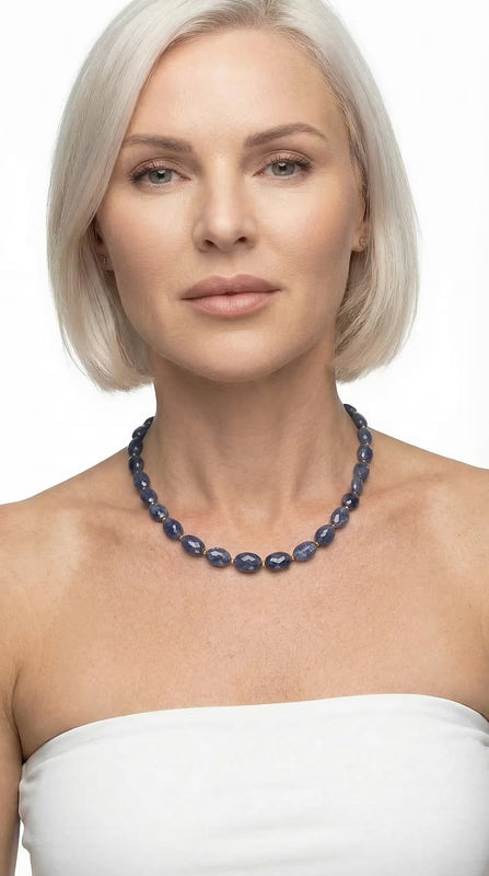 Tansanit Edelsteinkette