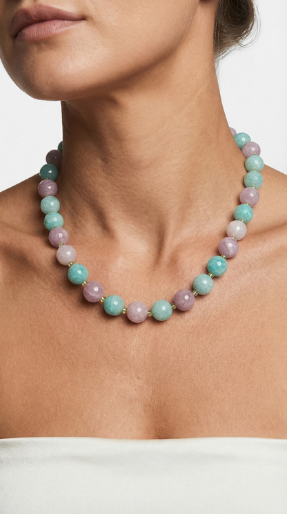 Beryll Aquamarin Kette
