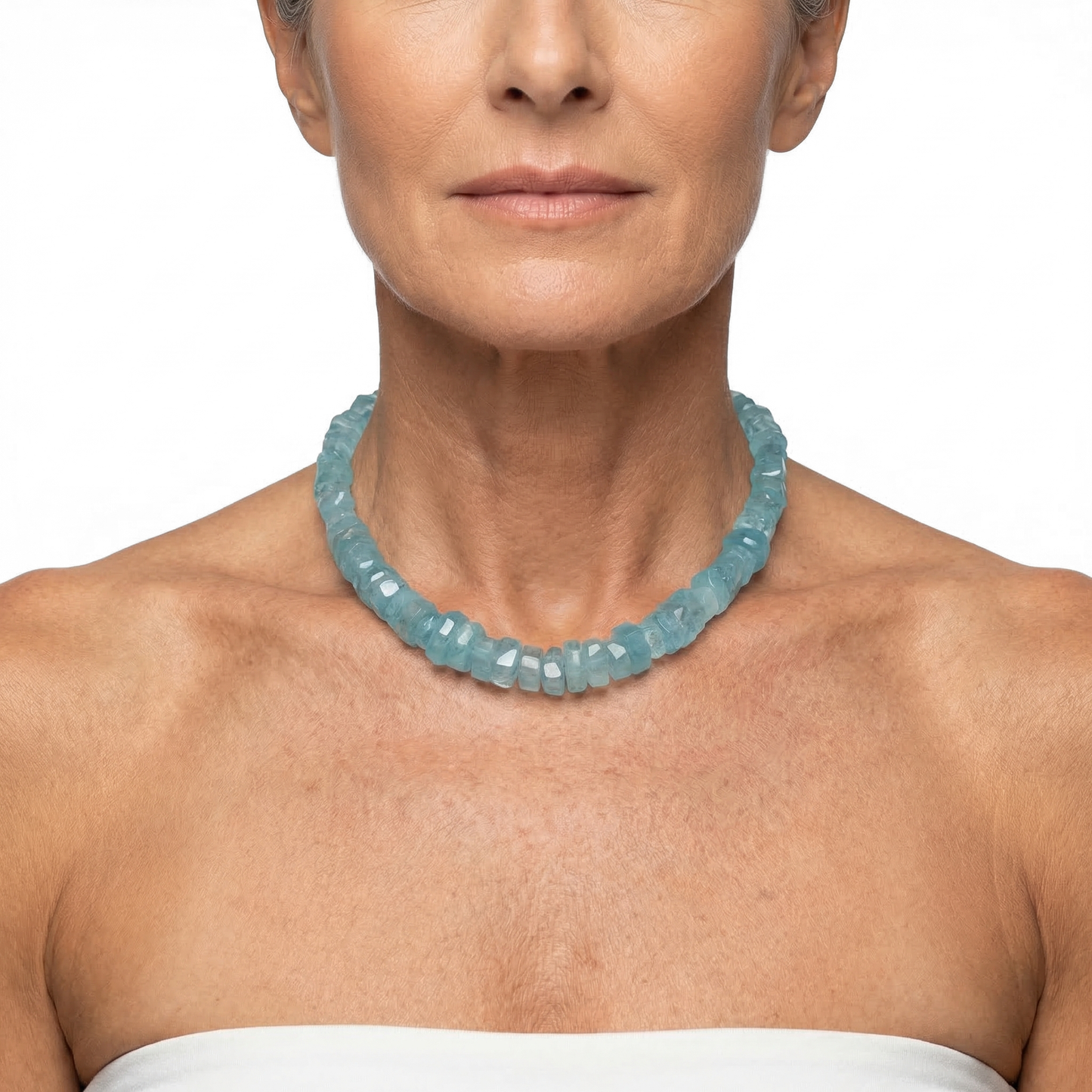 Aquamarin Edelsteinkette