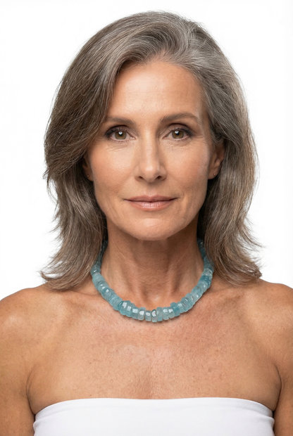 Aquamarin Edelsteinkette
