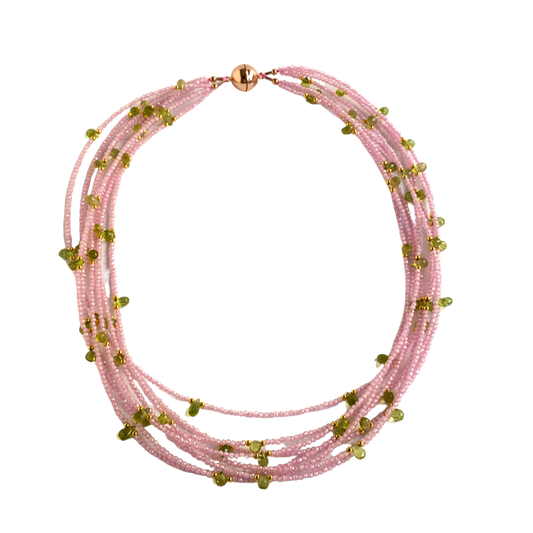 Peridot & Zirkonia Kette
